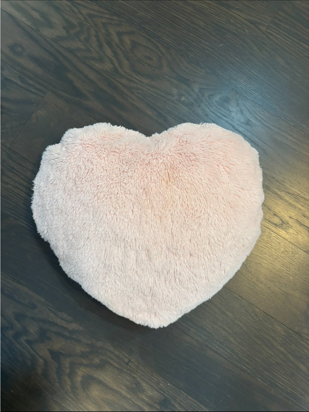 Plush Heart Throw Pillow - Soft Pink